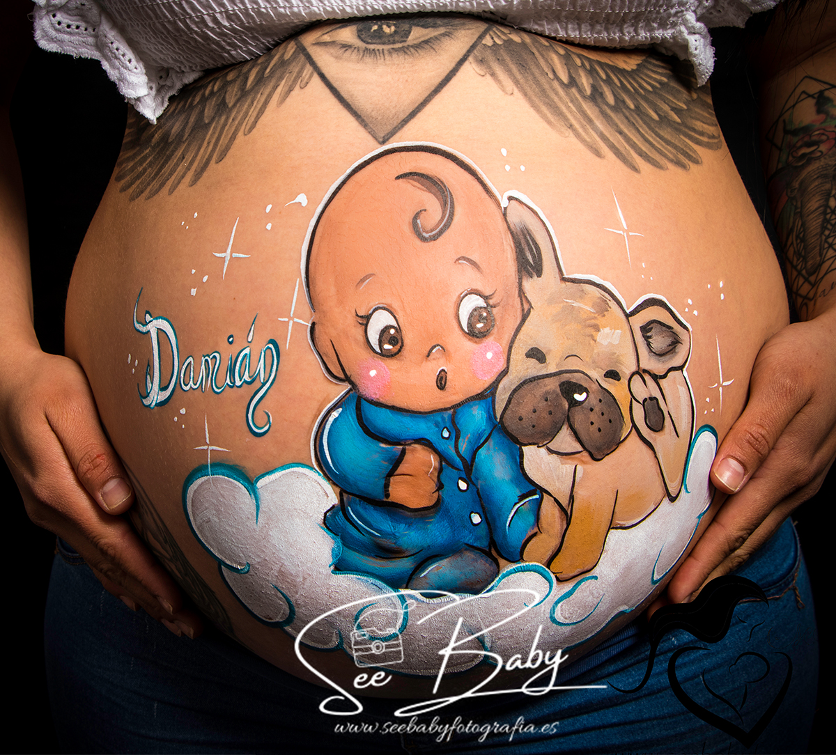 Bump painting pintar la barriga de la embarazada